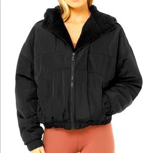 Alo Reversible Sherpa Jacket Black